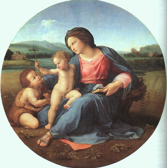 Wikioo.org - The Encyclopedia of Fine Arts - Painting, Artwork by Raphael (Raffaello Sanzio Da Urbino) - The Alba Madonna