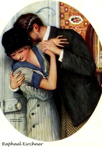 WikiOO.org - אנציקלופדיה לאמנויות יפות - ציור, יצירות אמנות Raphael Kirchner - The Embrace