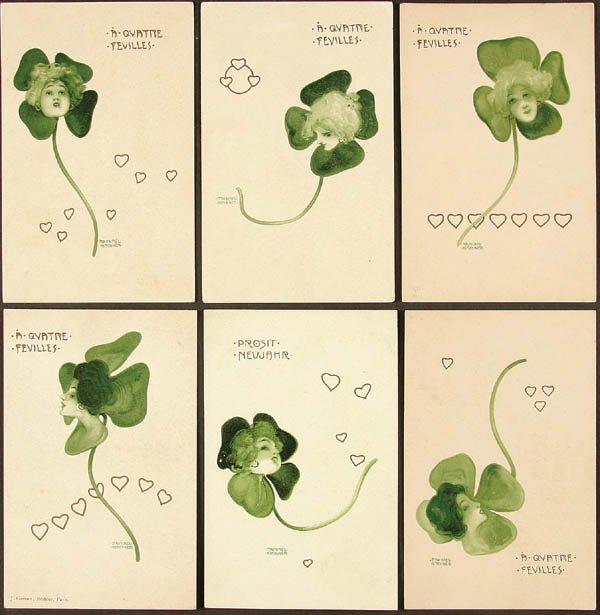 Wikioo.org - The Encyclopedia of Fine Arts - Painting, Artwork by Raphael Kirchner - Clovers