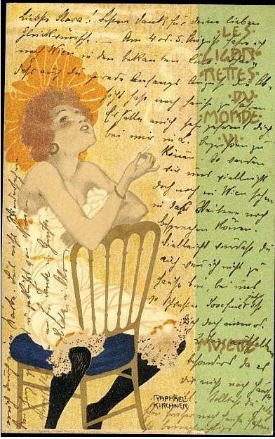 Wikioo.org - Die Enzyklopädie bildender Kunst - Malerei, Kunstwerk von Raphael Kirchner - zigaretten von den Erde