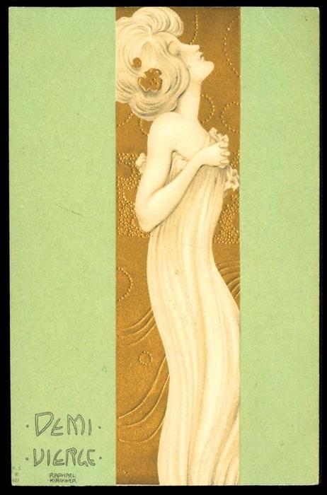 Wikioo.org - The Encyclopedia of Fine Arts - Painting, Artwork by Raphael Kirchner - A half of a Virgin