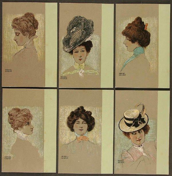 Wikioo.org - The Encyclopedia of Fine Arts - Painting, Artwork by Raphael Kirchner - Portraits of Viennese Ladies