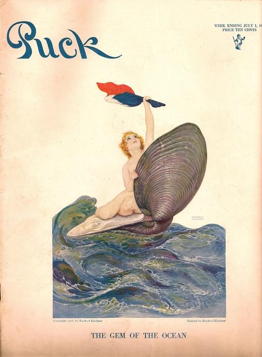 Wikioo.org - The Encyclopedia of Fine Arts - Painting, Artwork by Raphael Kirchner - The Gem of the Ocean, Puck Magazine