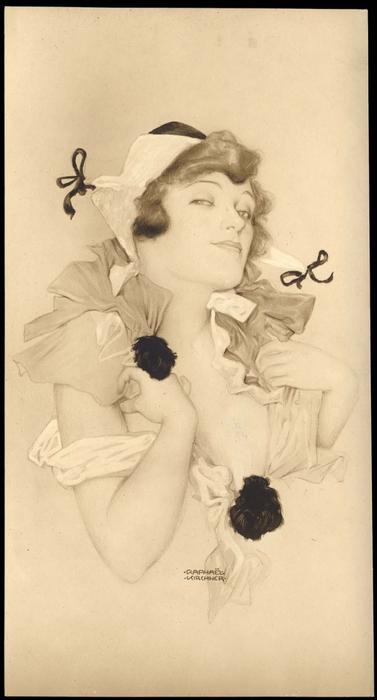 WikiOO.org - Encyclopedia of Fine Arts - Maalaus, taideteos Raphael Kirchner - Bessie McCoy