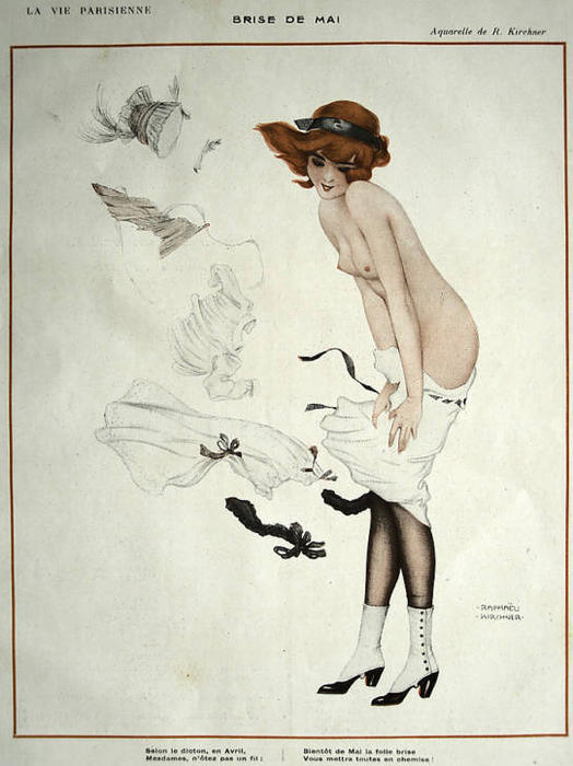 Wikioo.org - The Encyclopedia of Fine Arts - Painting, Artwork by Raphael Kirchner - Brise of May