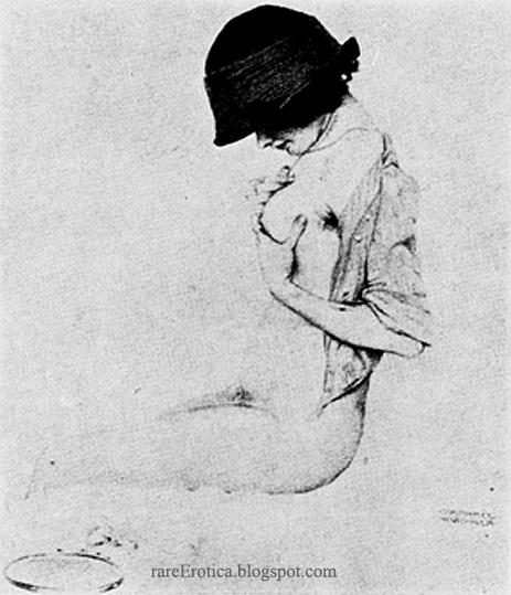 WikiOO.org - Encyclopedia of Fine Arts - Maleri, Artwork Raphael Kirchner - Contemplation