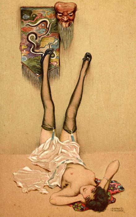WikiOO.org - Енциклопедія образотворчого мистецтва - Живопис, Картини
 Raphael Kirchner - Impassive mask
