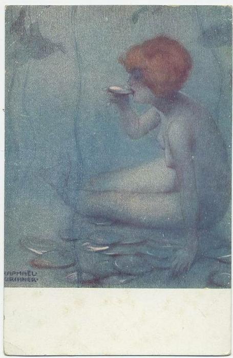 Wikioo.org - The Encyclopedia of Fine Arts - Painting, Artwork by Raphael Kirchner - Ondine