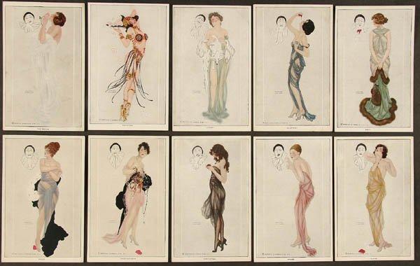 Wikioo.org - The Encyclopedia of Fine Arts - Painting, Artwork by Raphael Kirchner - Pierrot's Love