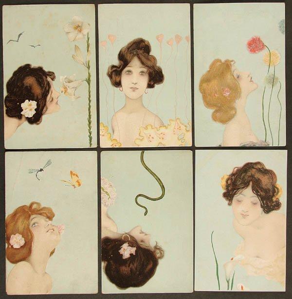 Wikioo.org - The Encyclopedia of Fine Arts - Painting, Artwork by Raphael Kirchner - Sun women