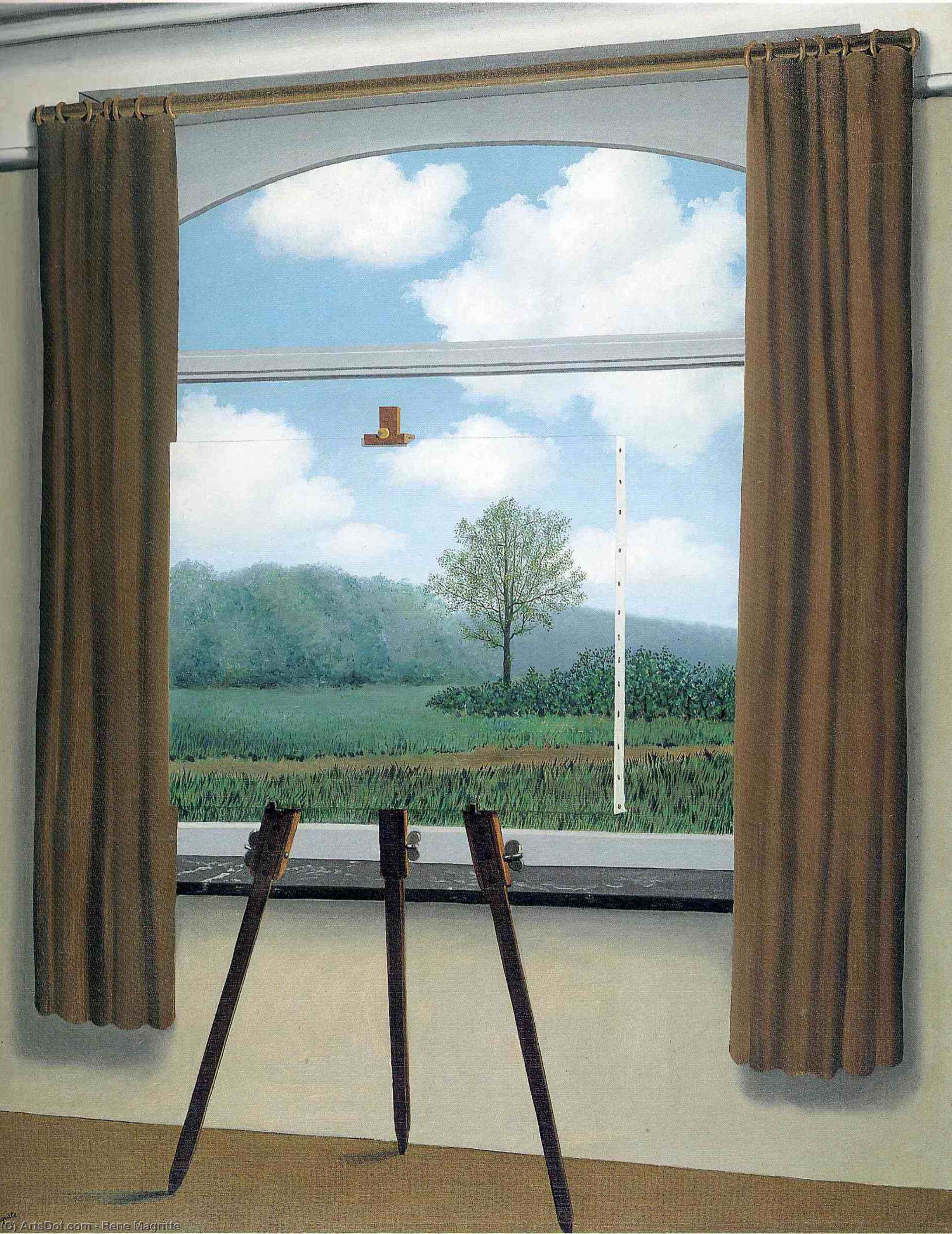 Wikioo.org - The Encyclopedia of Fine Arts - Painting, Artwork by Rene Magritte - The human condition