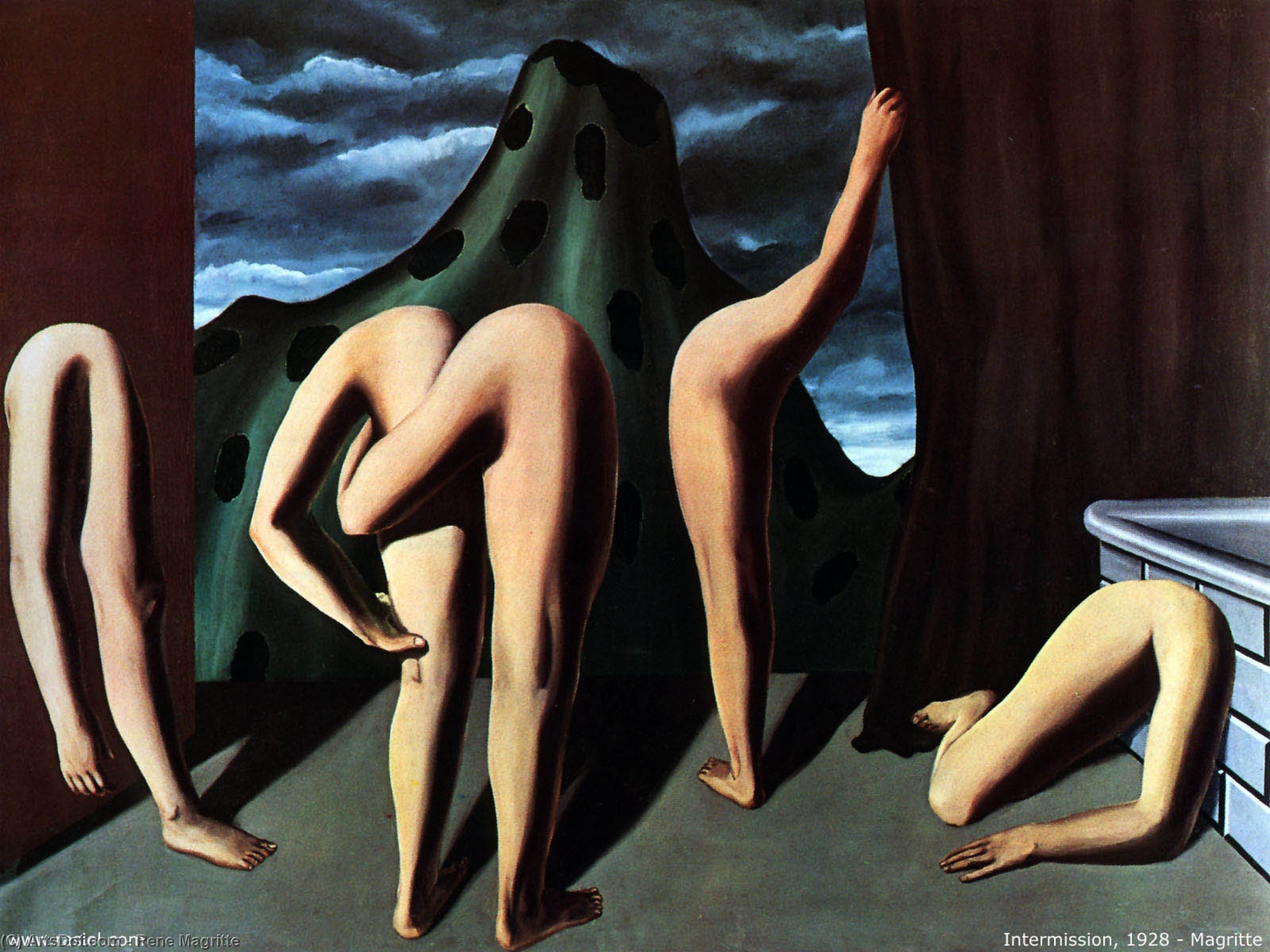 Wikioo.org - The Encyclopedia of Fine Arts - Painting, Artwork by Rene Magritte - Intermission