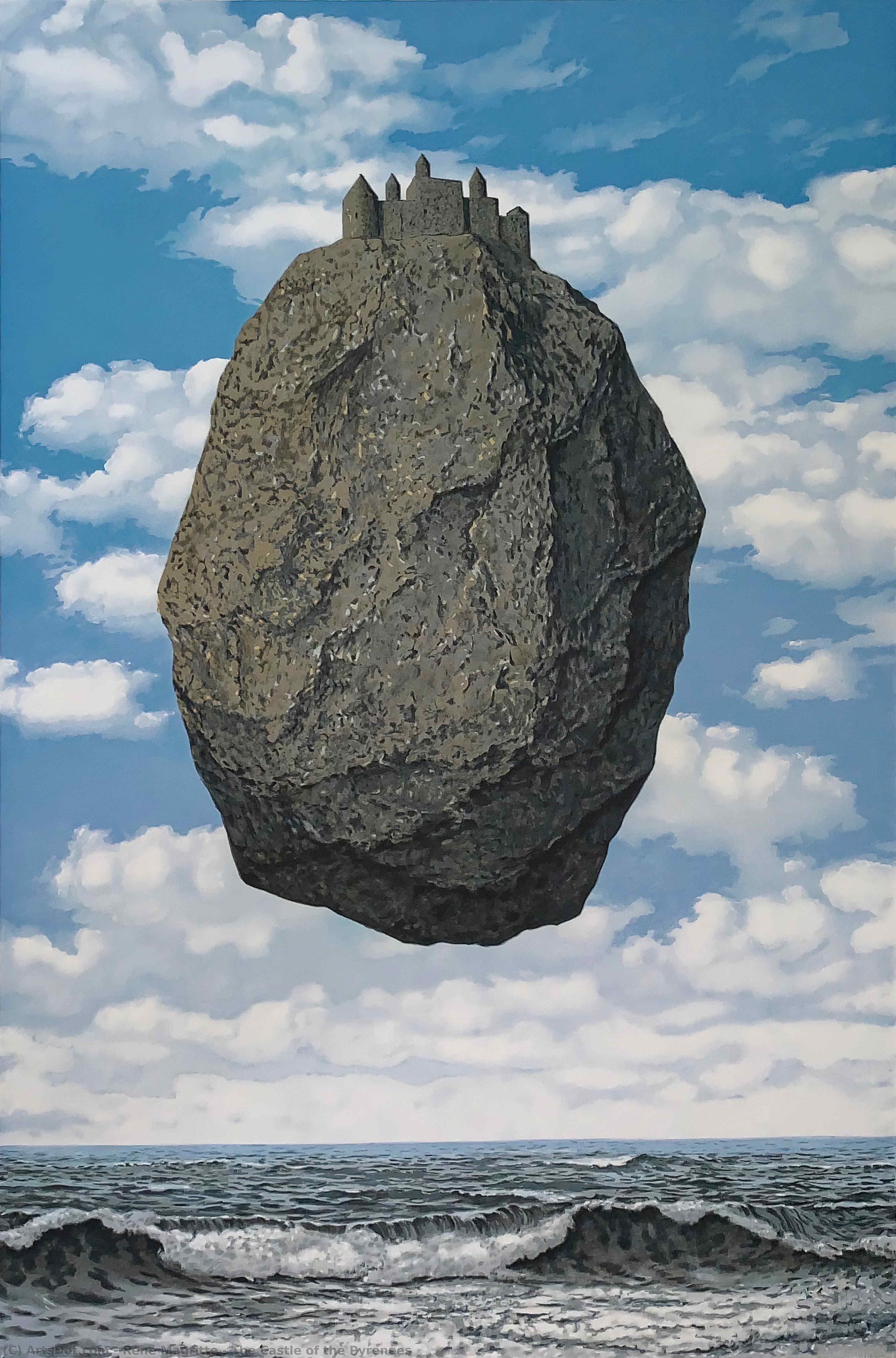 WikiOO.org - Encyclopedia of Fine Arts - Maleri, Artwork Rene Magritte - The Castle of the Pyrenees