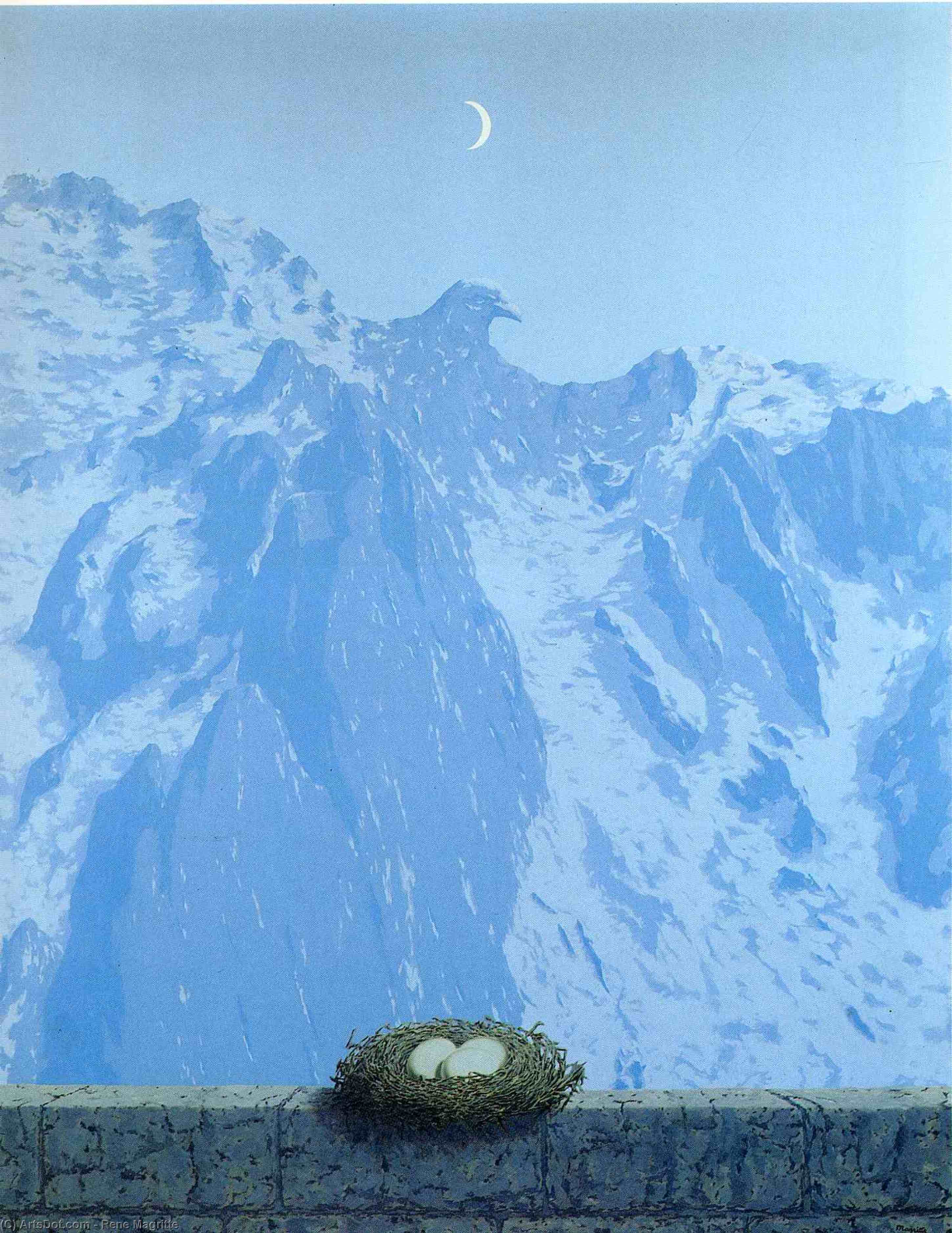Wikoo.org - موسوعة الفنون الجميلة - اللوحة، العمل الفني Rene Magritte - The domain of Arnheim