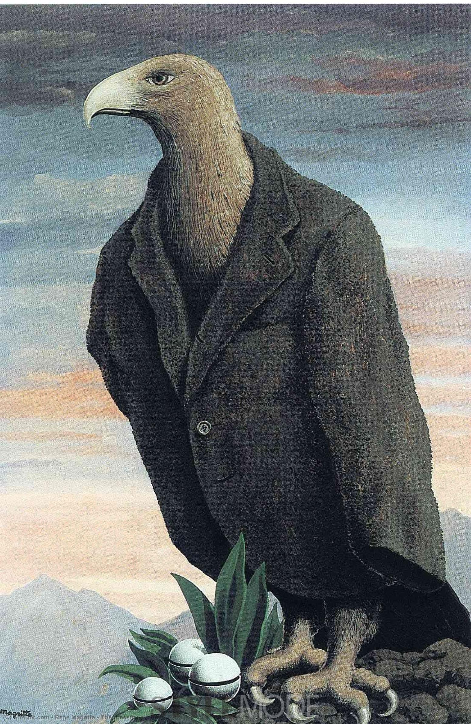 WikiOO.org - Encyclopedia of Fine Arts - Lukisan, Artwork Rene Magritte - The present