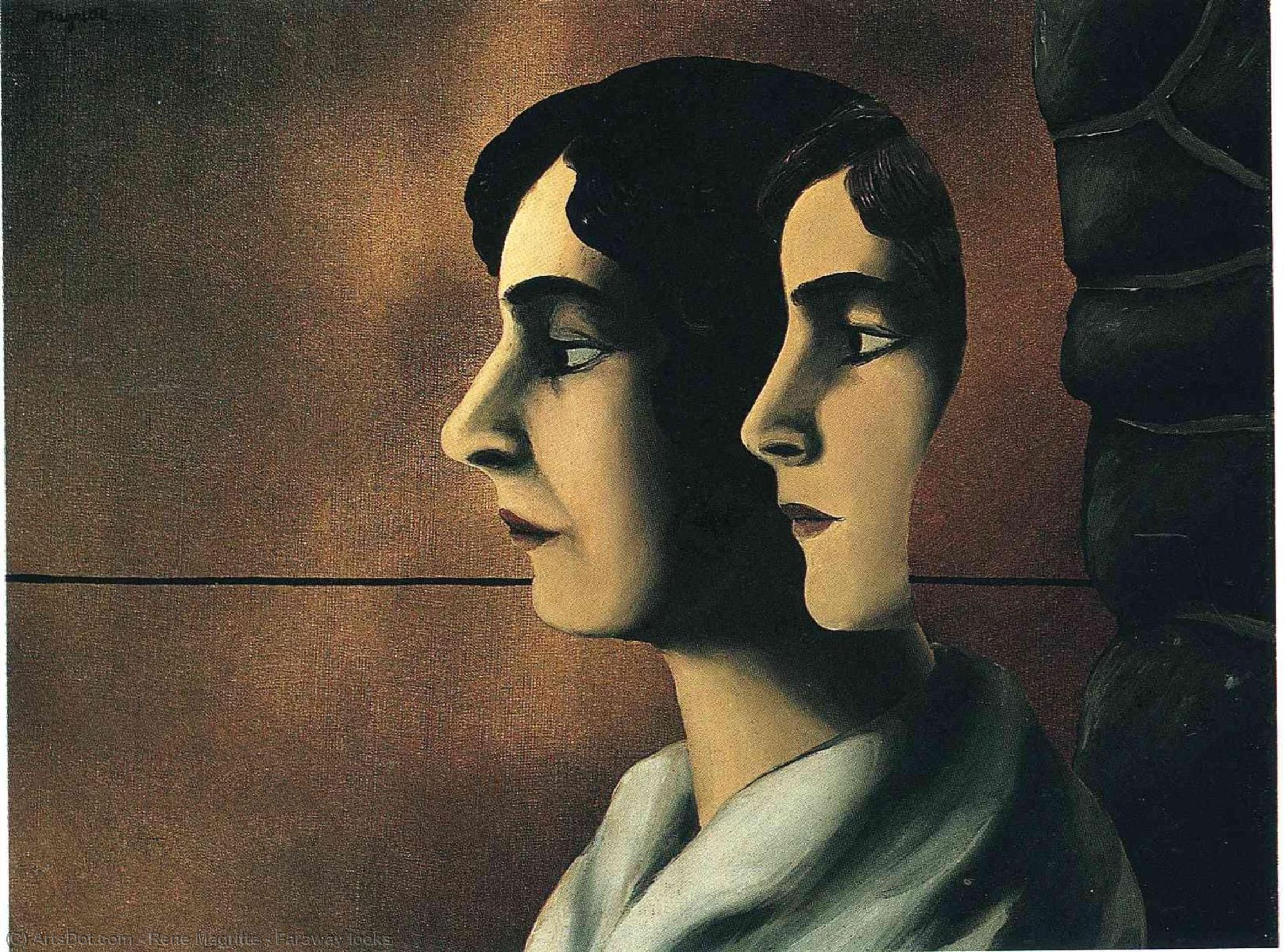 Wikioo.org – La Enciclopedia de las Bellas Artes - Pintura, Obras de arte de Rene Magritte - lejano se ve