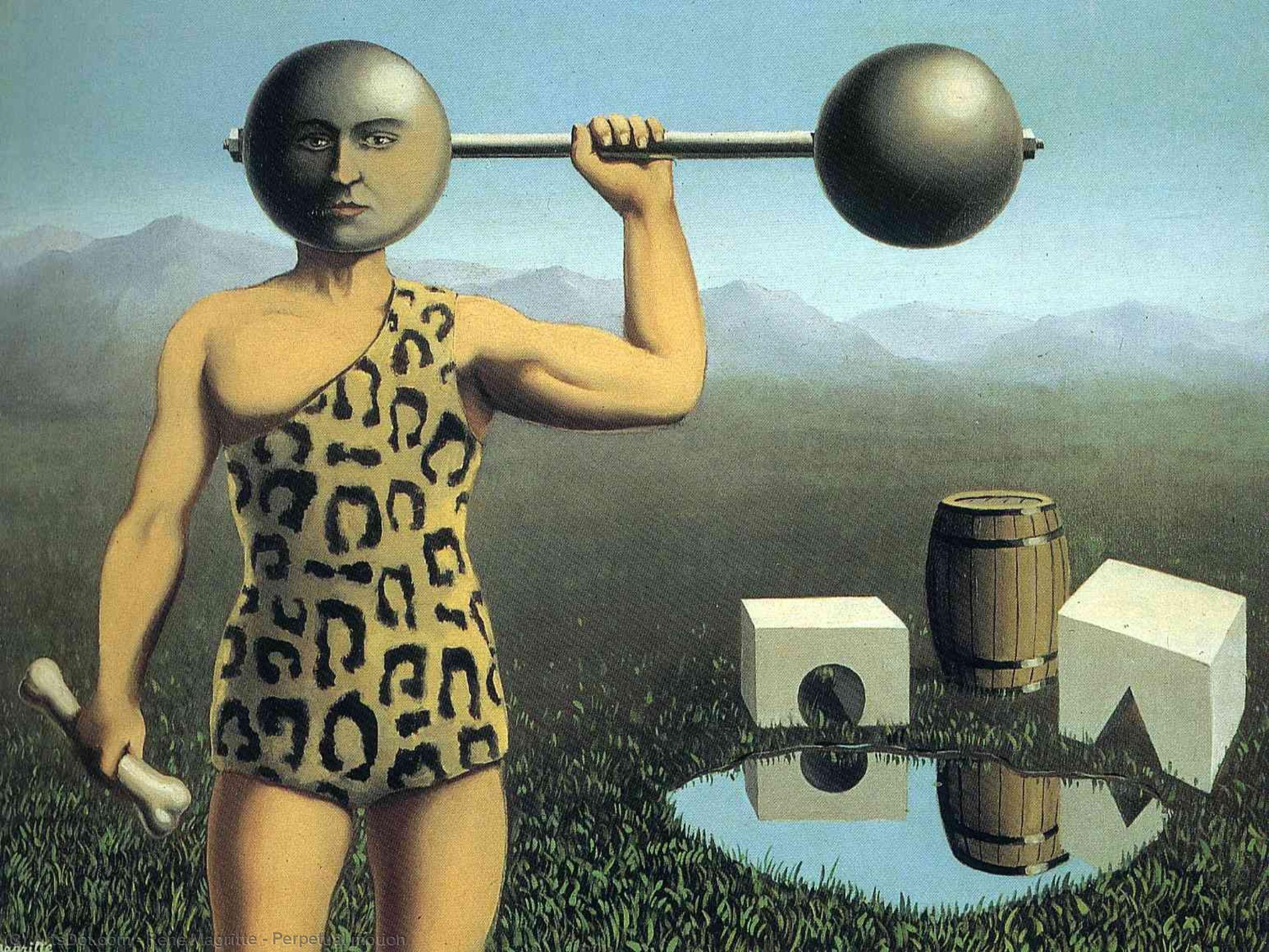 Wikioo.org - The Encyclopedia of Fine Arts - Painting, Artwork by Rene Magritte - Perpetual motion