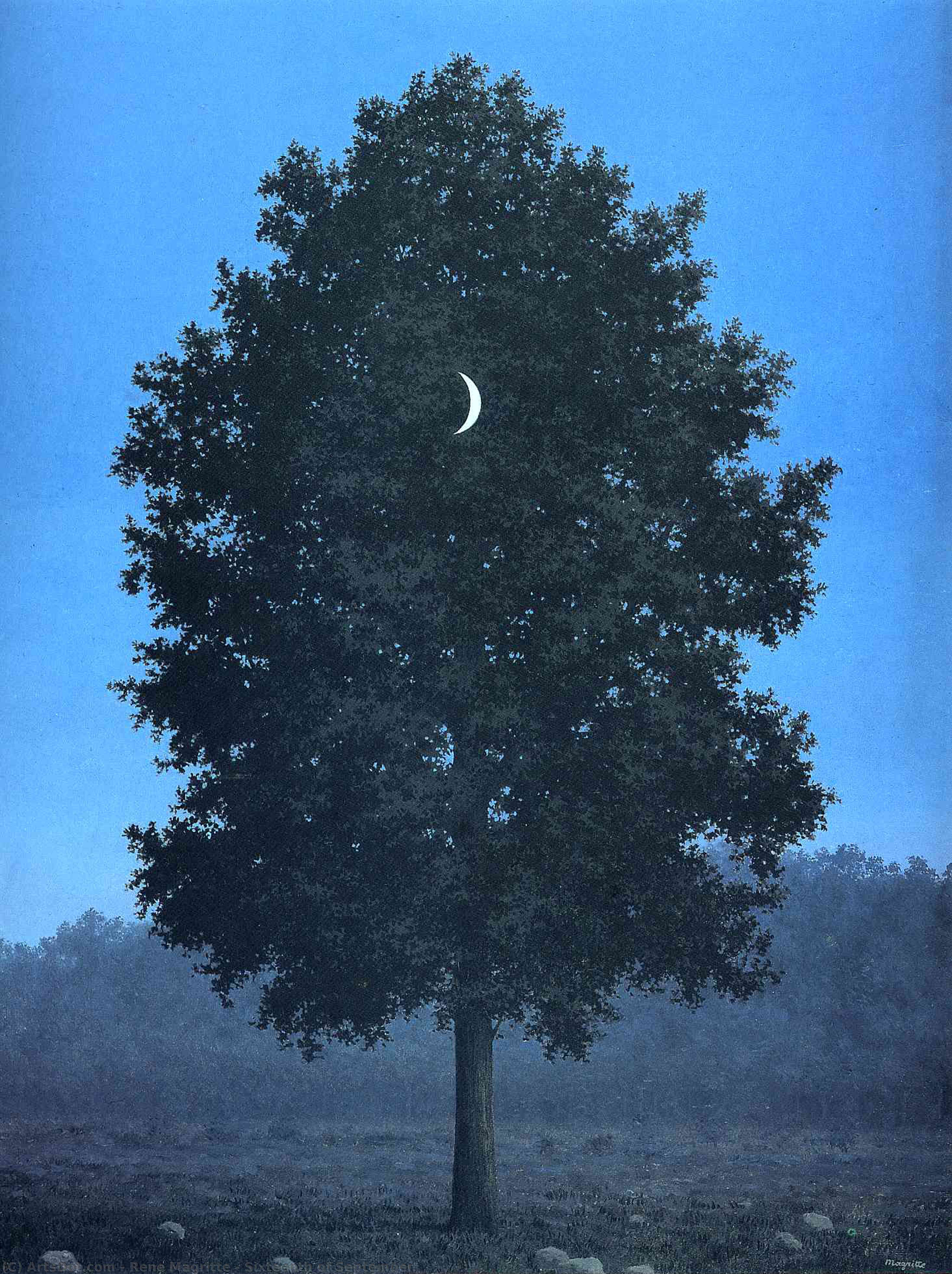 Wikioo.org - The Encyclopedia of Fine Arts - Painting, Artwork by Rene Magritte - Sixteenth of September