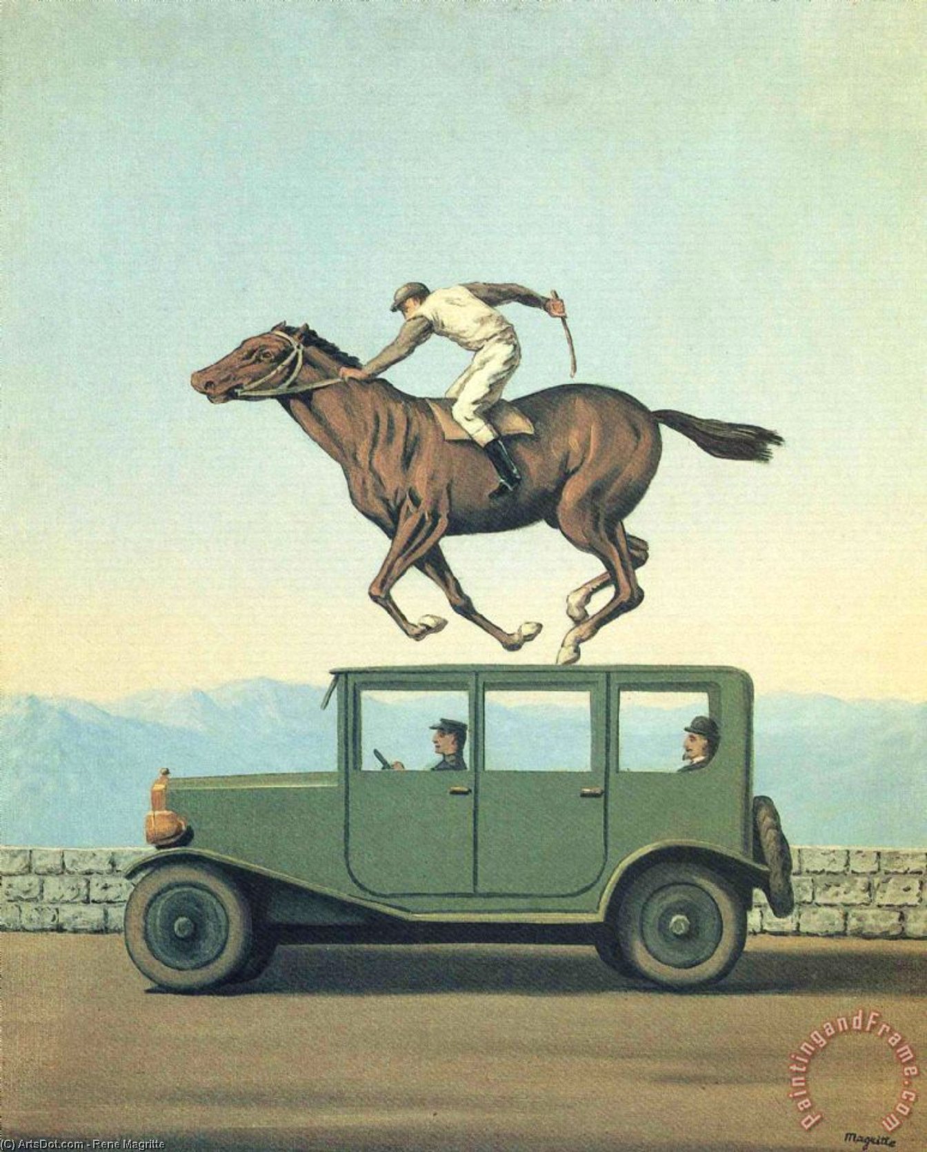 Wikioo.org – L'Enciclopedia delle Belle Arti - Pittura, Opere di Rene Magritte - Antartico Rabbia  di  camposanto
