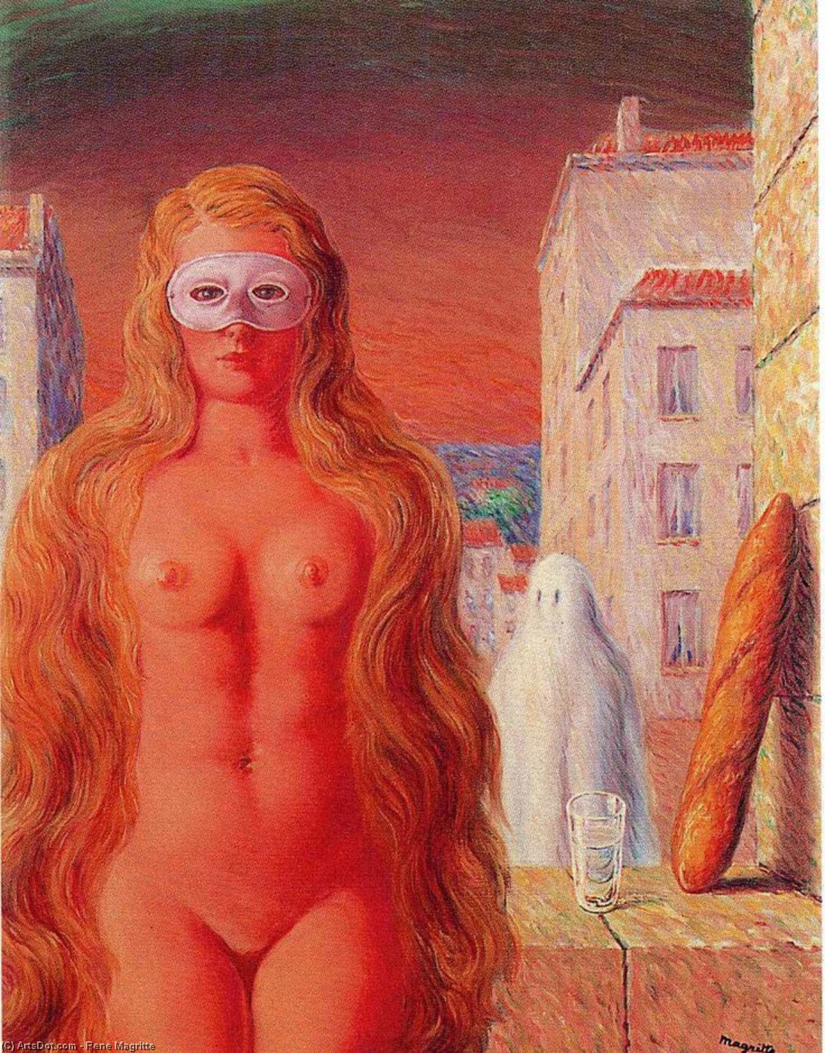 Wikoo.org - موسوعة الفنون الجميلة - اللوحة، العمل الفني Rene Magritte - The sage's carnival