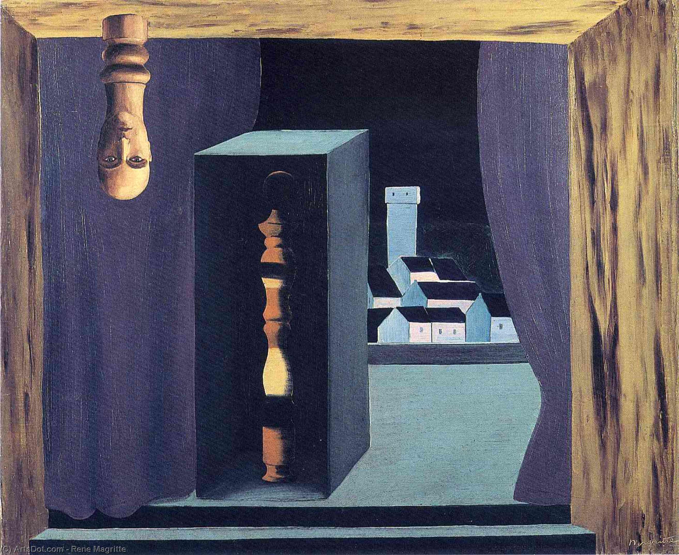 WikiOO.org - Εγκυκλοπαίδεια Καλών Τεχνών - Ζωγραφική, έργα τέχνης Rene Magritte - A famous man