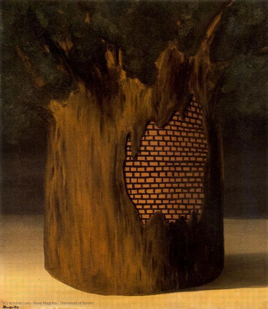 Wikioo.org - The Encyclopedia of Fine Arts - Painting, Artwork by Rene Magritte - Threshold of forest