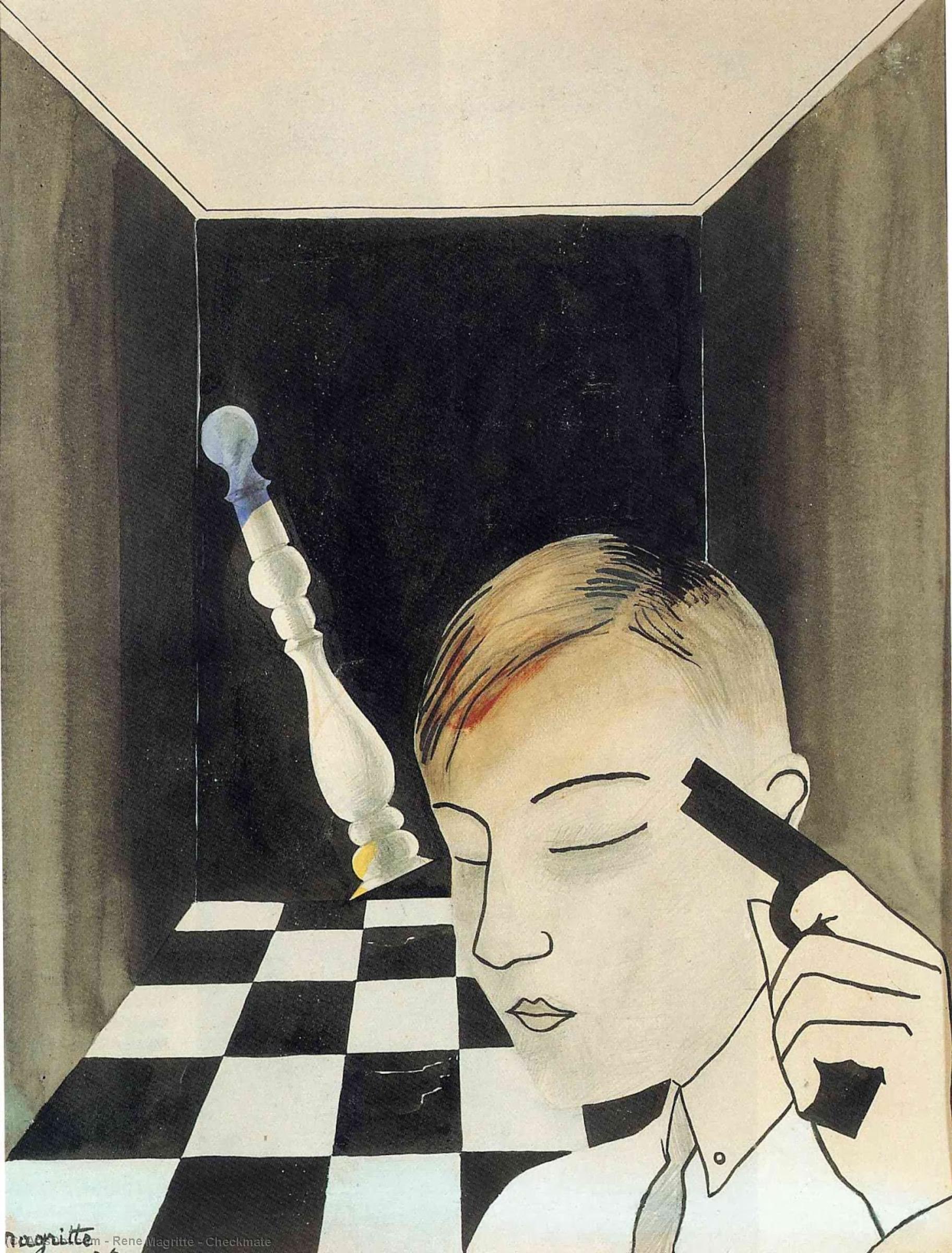 WikiOO.org – 美術百科全書 - 繪畫，作品 Rene Magritte - 将死