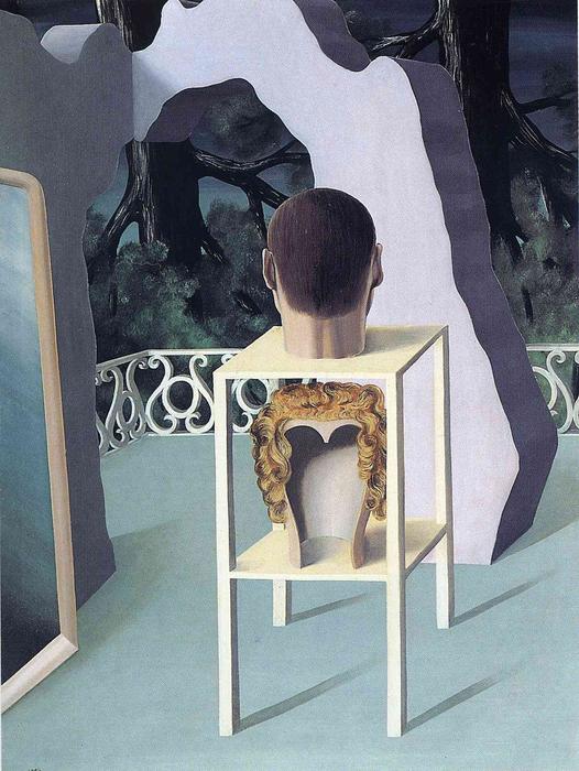 Wikoo.org - موسوعة الفنون الجميلة - اللوحة، العمل الفني Rene Magritte - Midnight marriage