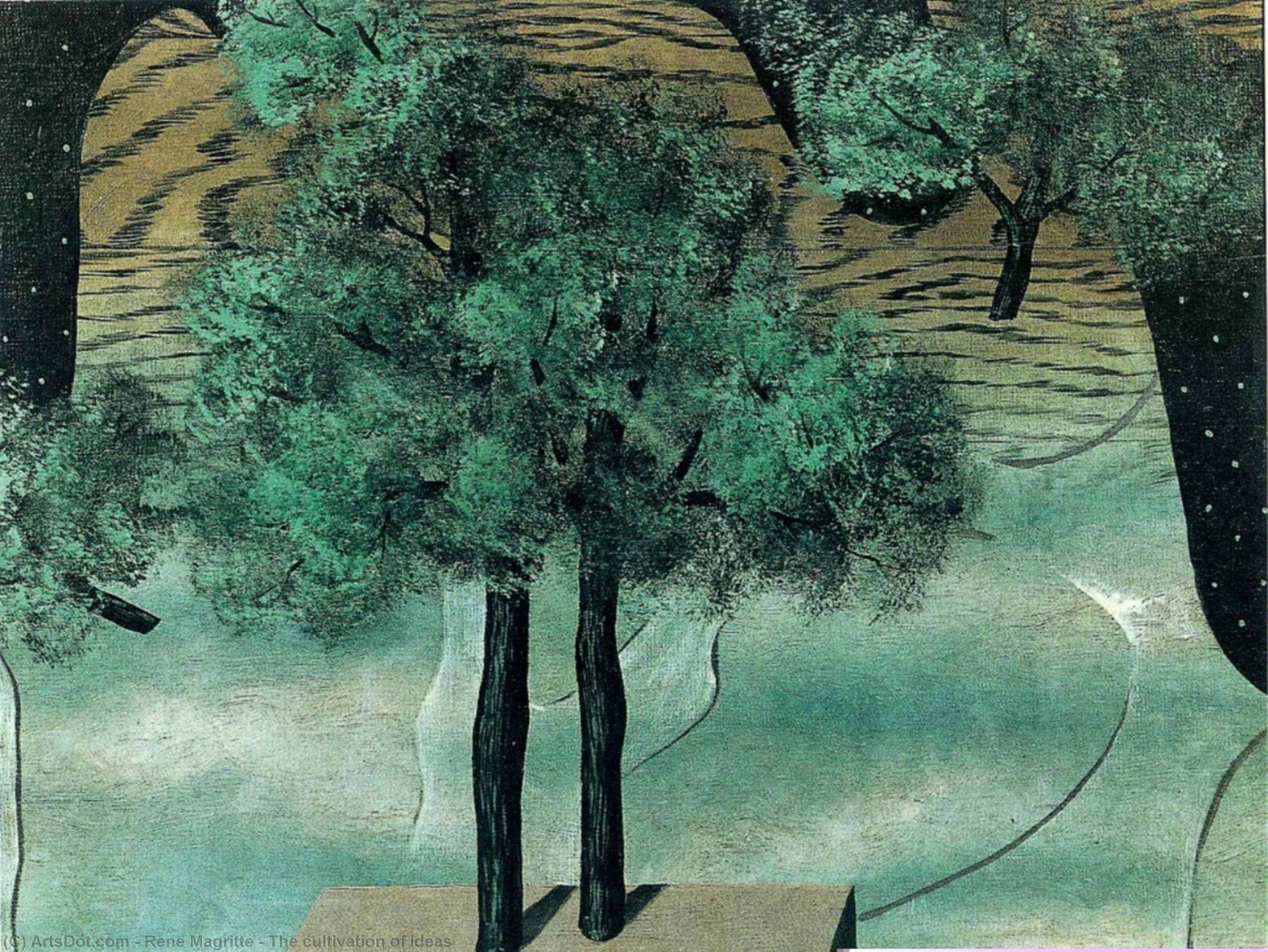 WikiOO.org - 百科事典 - 絵画、アートワーク Rene Magritte - ザー 栽培  の  考え