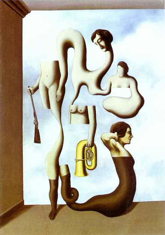 Wikioo.org - The Encyclopedia of Fine Arts - Painting, Artwork by Rene Magritte - The Acrobat's Exercises