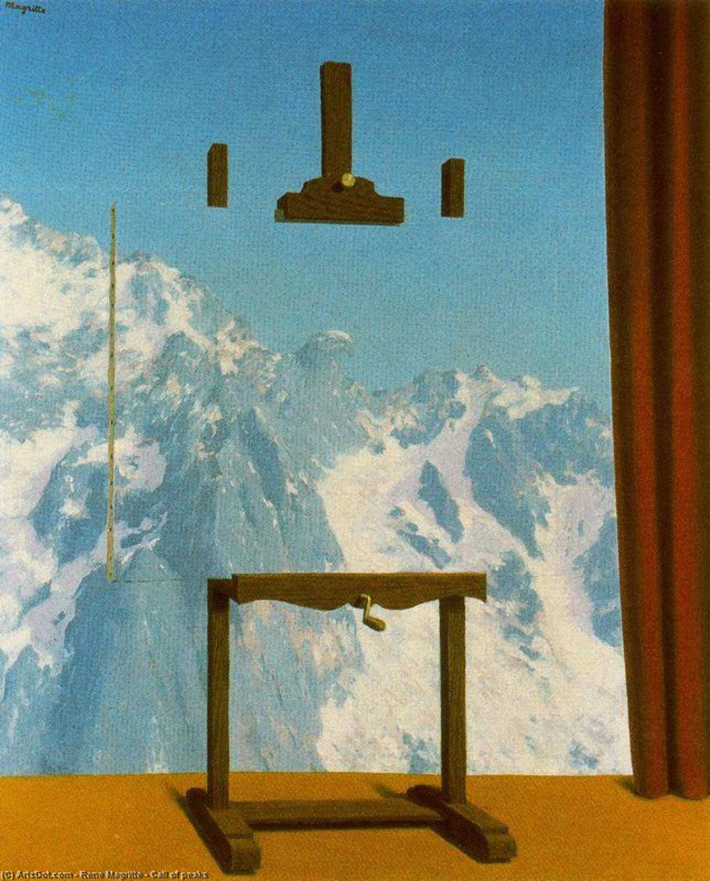 Wikioo.org - The Encyclopedia of Fine Arts - Painting, Artwork by Rene Magritte - Call of peaks