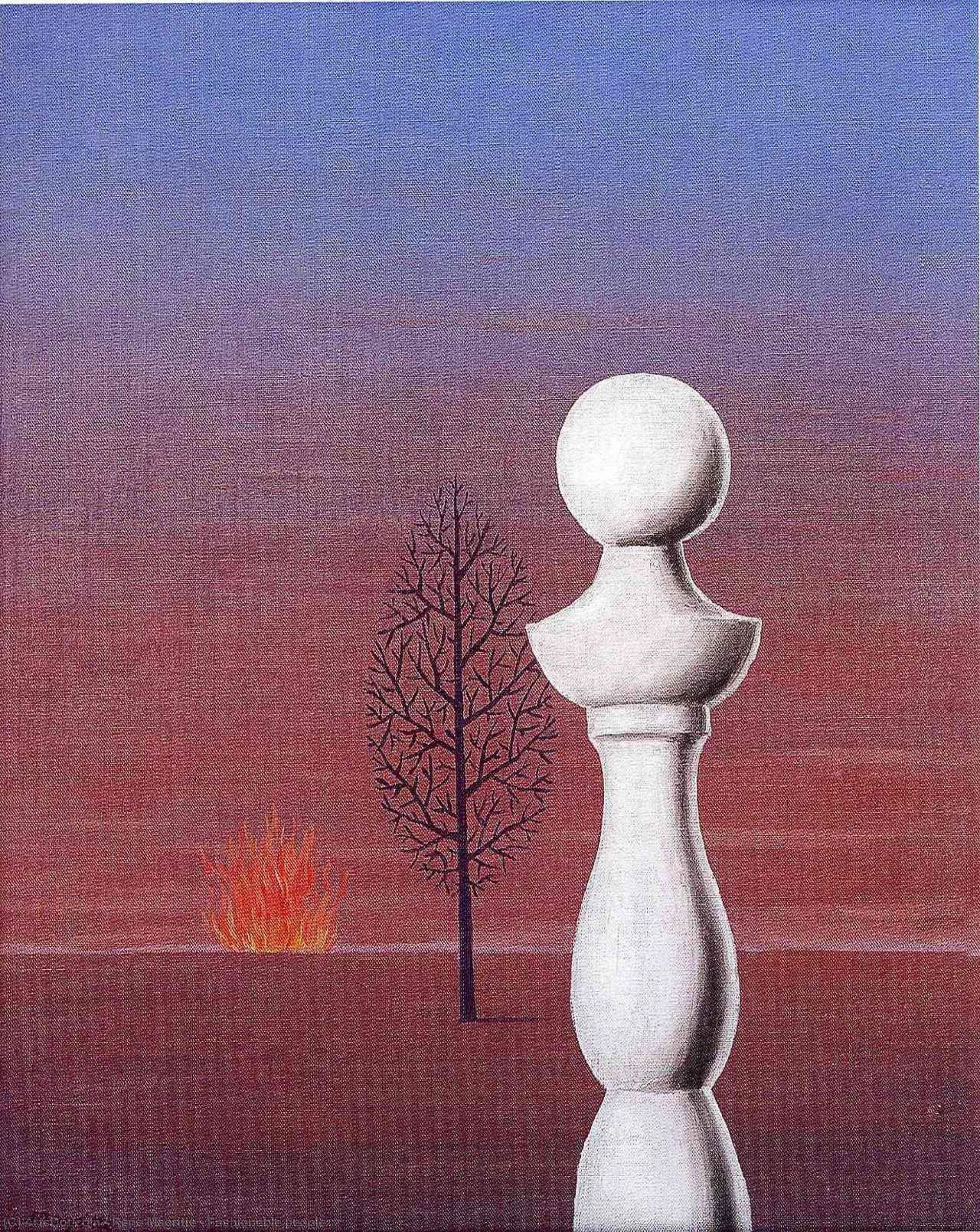 Wikoo.org - موسوعة الفنون الجميلة - اللوحة، العمل الفني Rene Magritte - Fashionable people