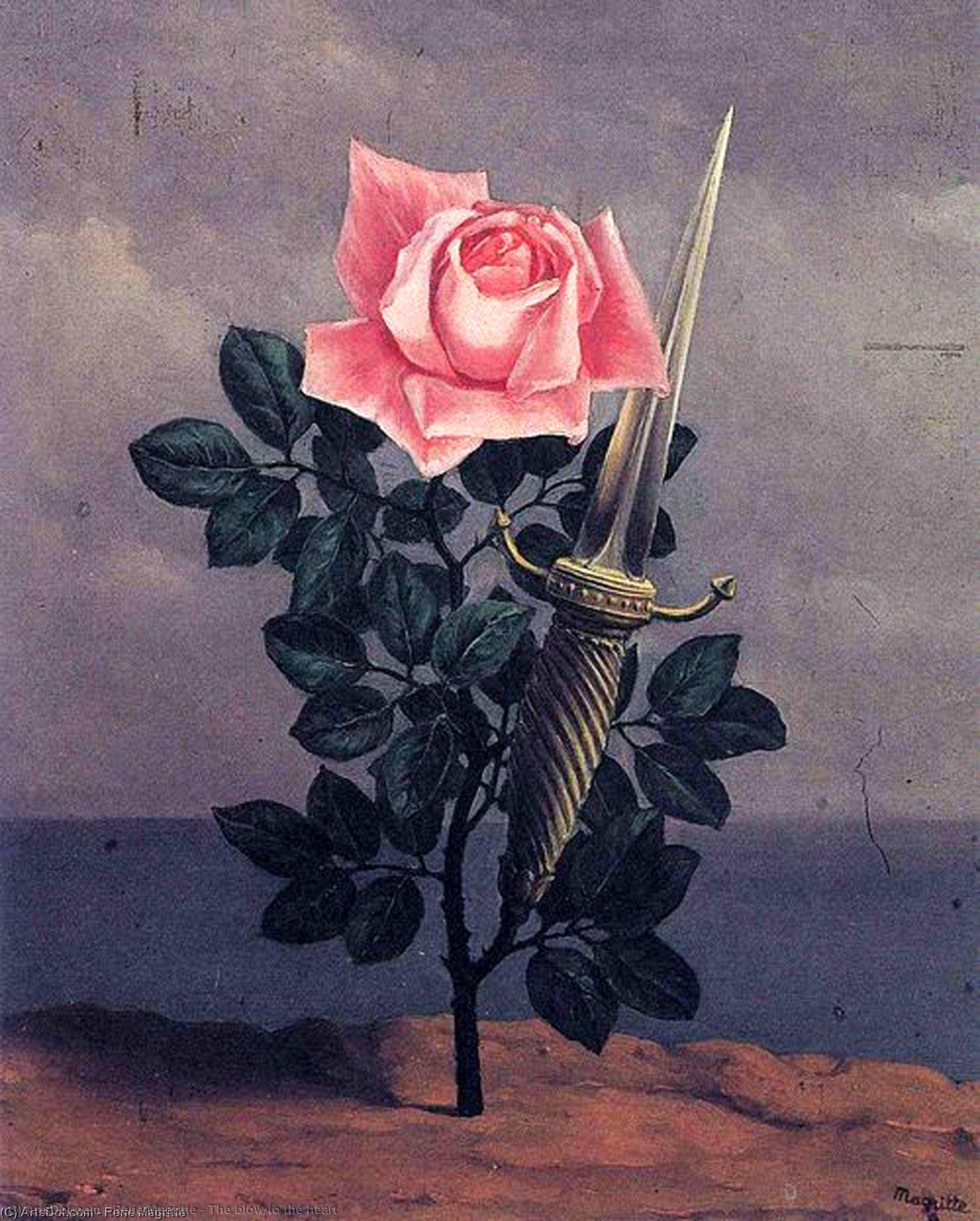 Wikioo.org - The Encyclopedia of Fine Arts - Painting, Artwork by Rene Magritte - The blow to the heart