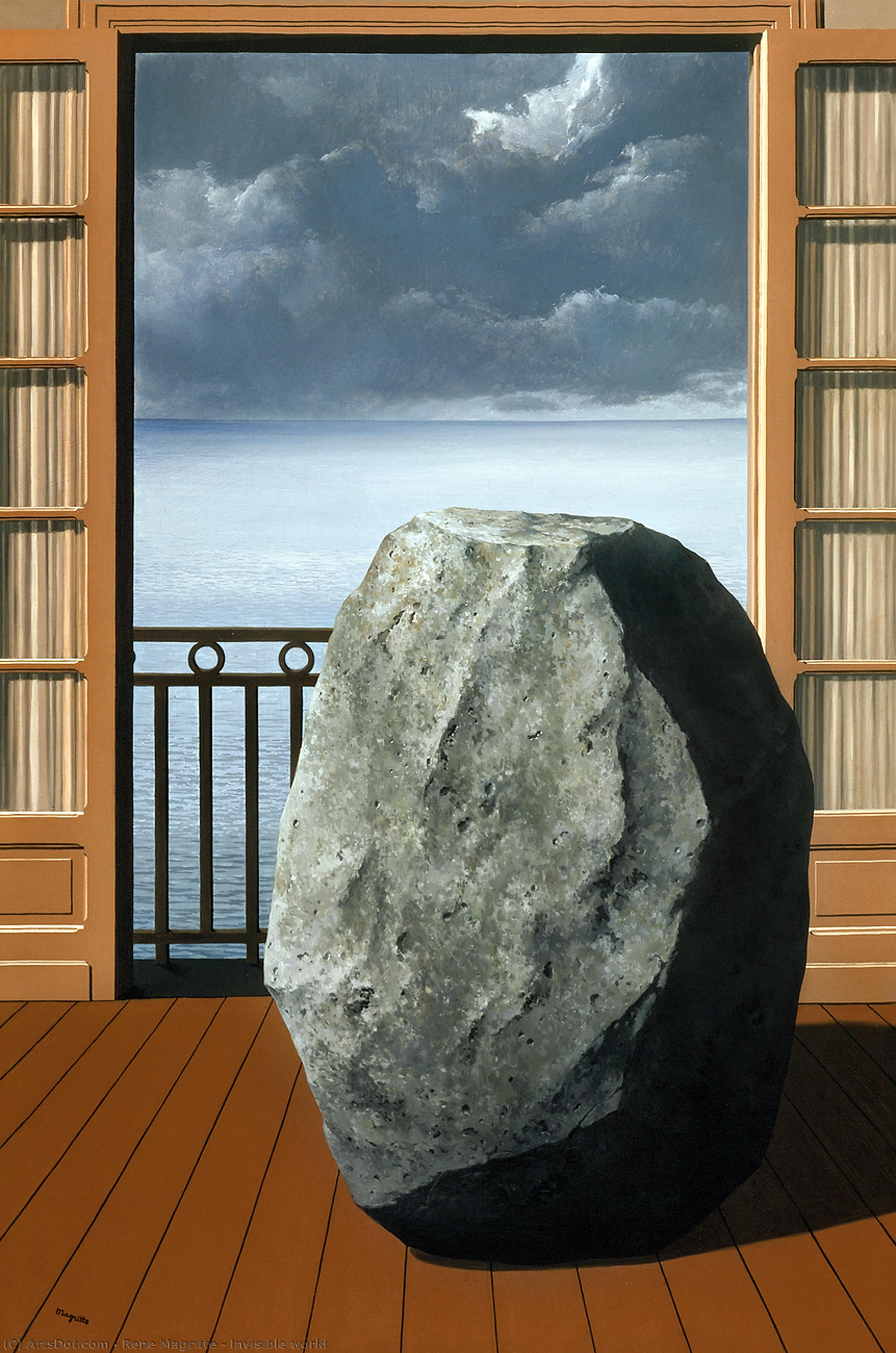 Wikoo.org - موسوعة الفنون الجميلة - اللوحة، العمل الفني Rene Magritte - Invisible world