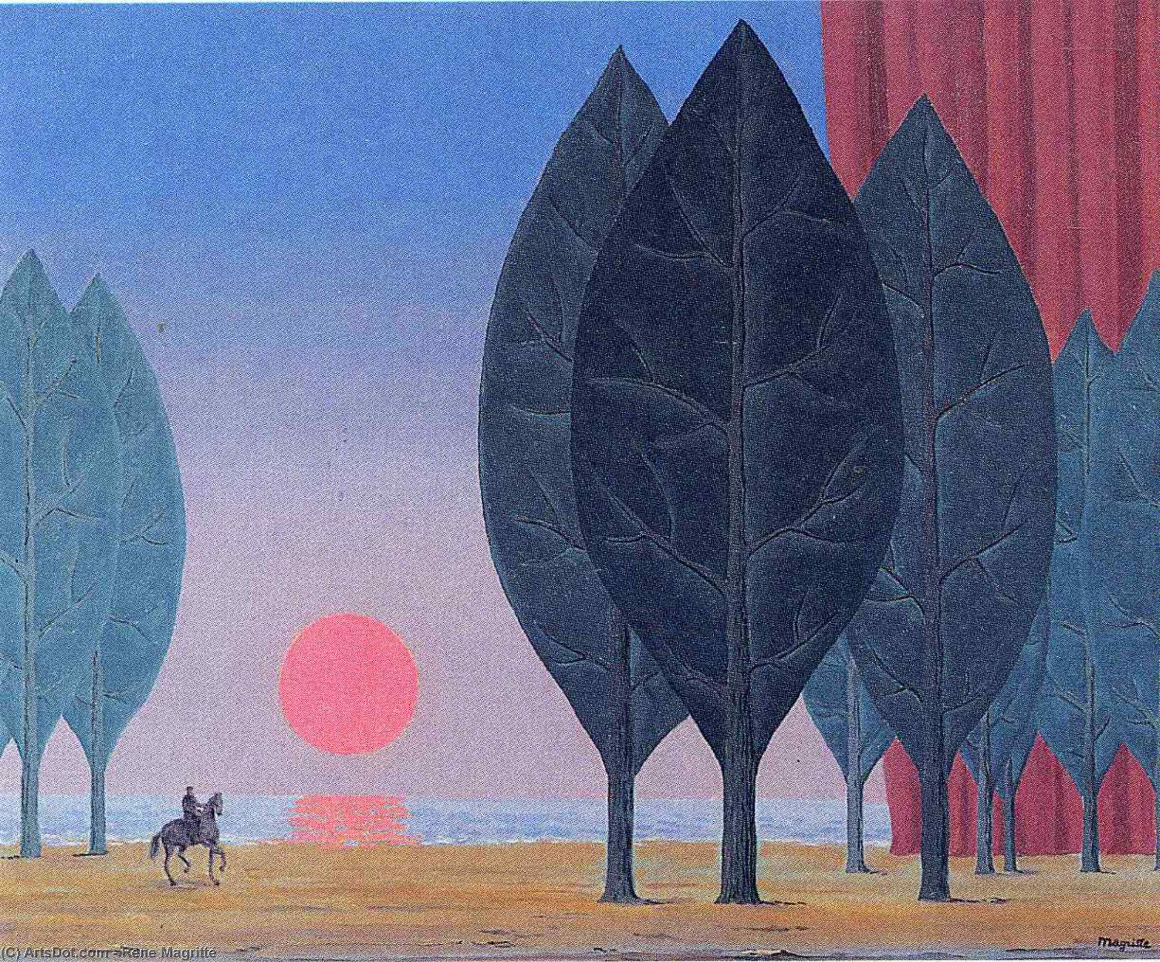 WikiOO.org - Enciklopedija dailės - Tapyba, meno kuriniai Rene Magritte - Forest of Paimpont