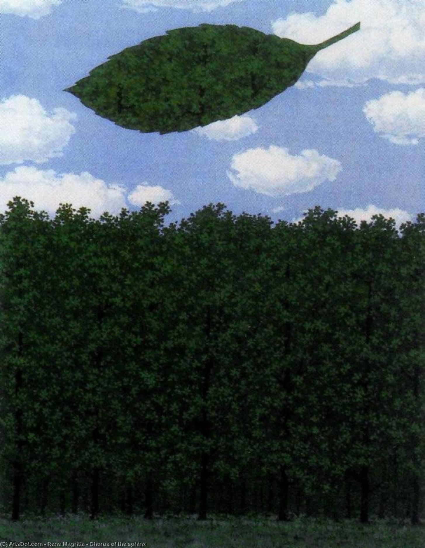 Wikioo.org - The Encyclopedia of Fine Arts - Painting, Artwork by Rene Magritte - Chorus of the sphinx