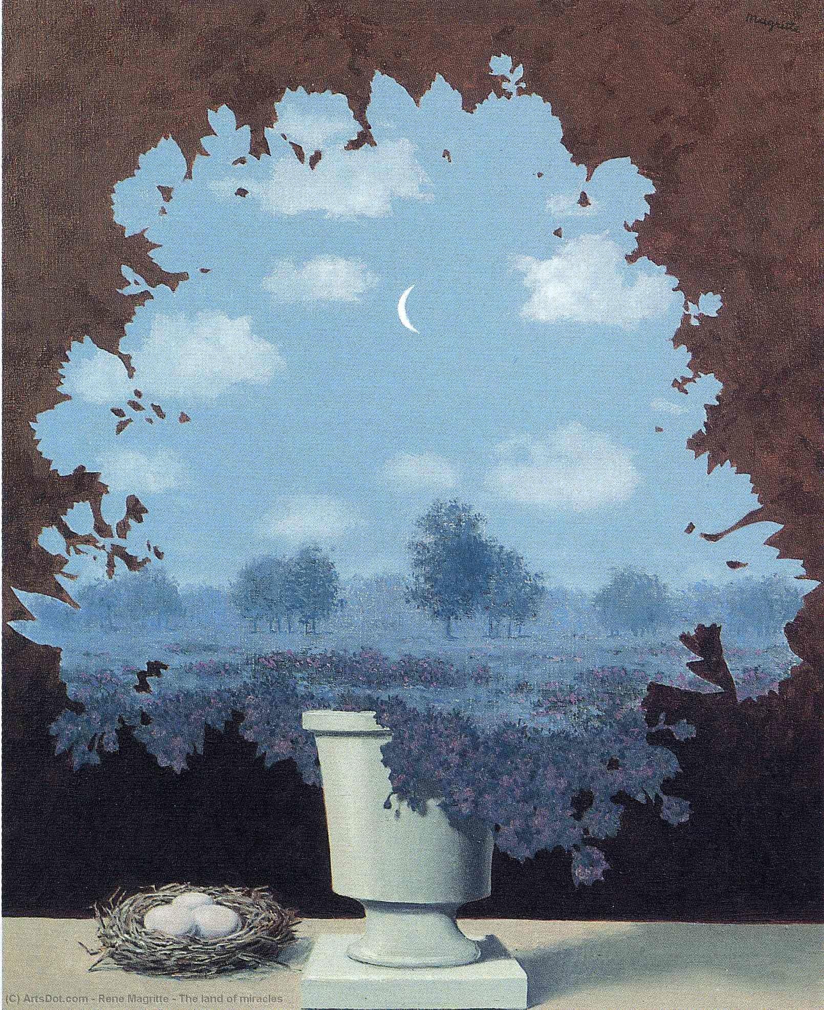 Wikioo.org – La Enciclopedia de las Bellas Artes - Pintura, Obras de arte de Rene Magritte - el tierra todaclasede  milagros