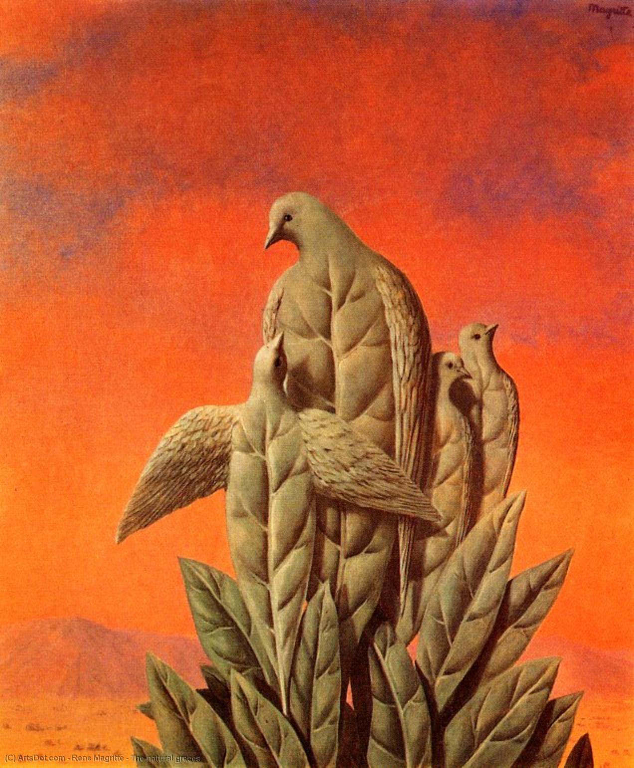 WikiOO.org - Енциклопедия за изящни изкуства - Живопис, Произведения на изкуството Rene Magritte - The natural graces