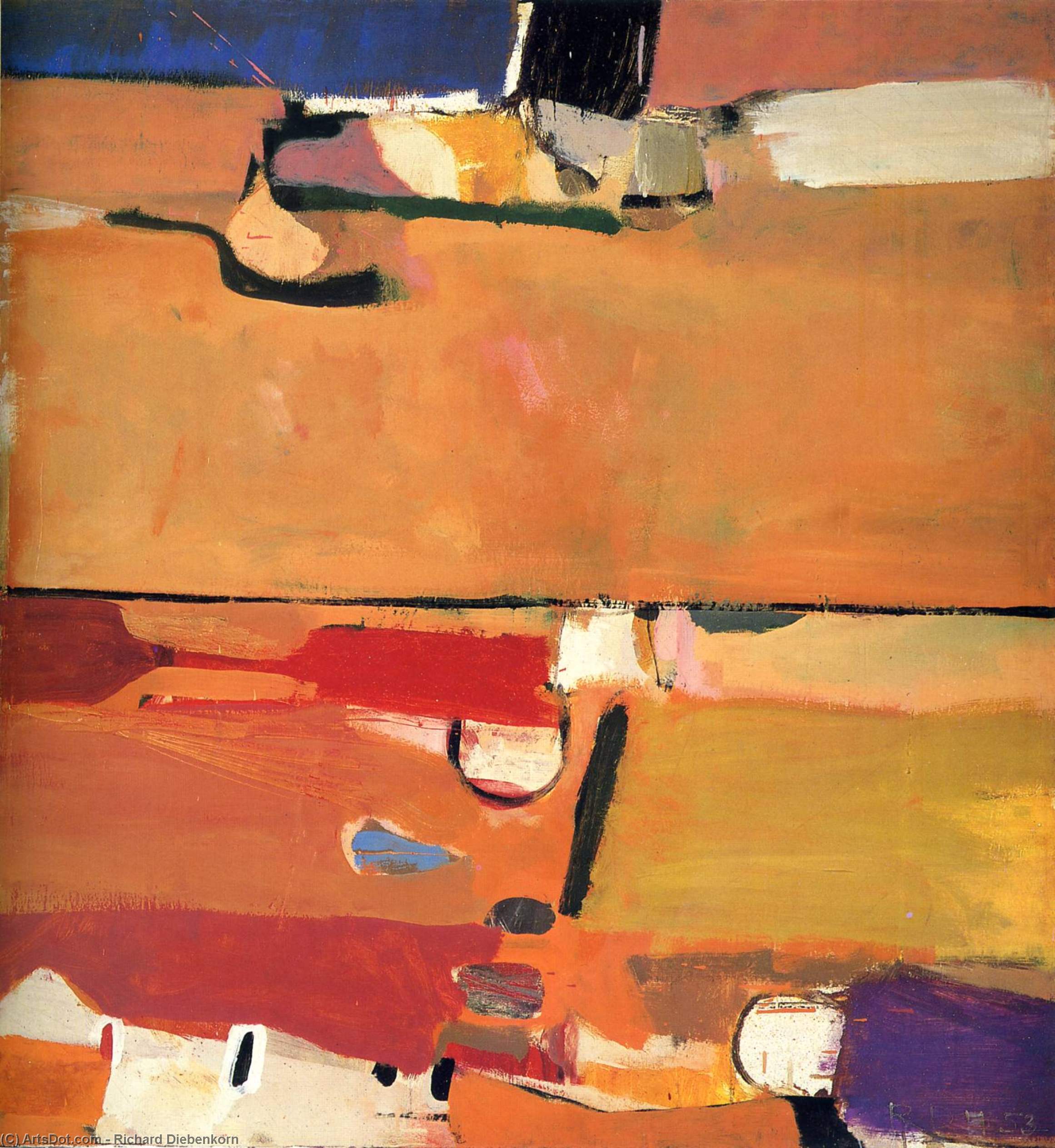 WikiOO.org - Encyclopedia of Fine Arts - Maalaus, taideteos Richard Diebenkorn - A Day at the Races