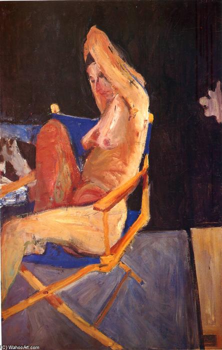 Wikioo.org - The Encyclopedia of Fine Arts - Painting, Artwork by Richard Diebenkorn - Seated Nude, Black Background