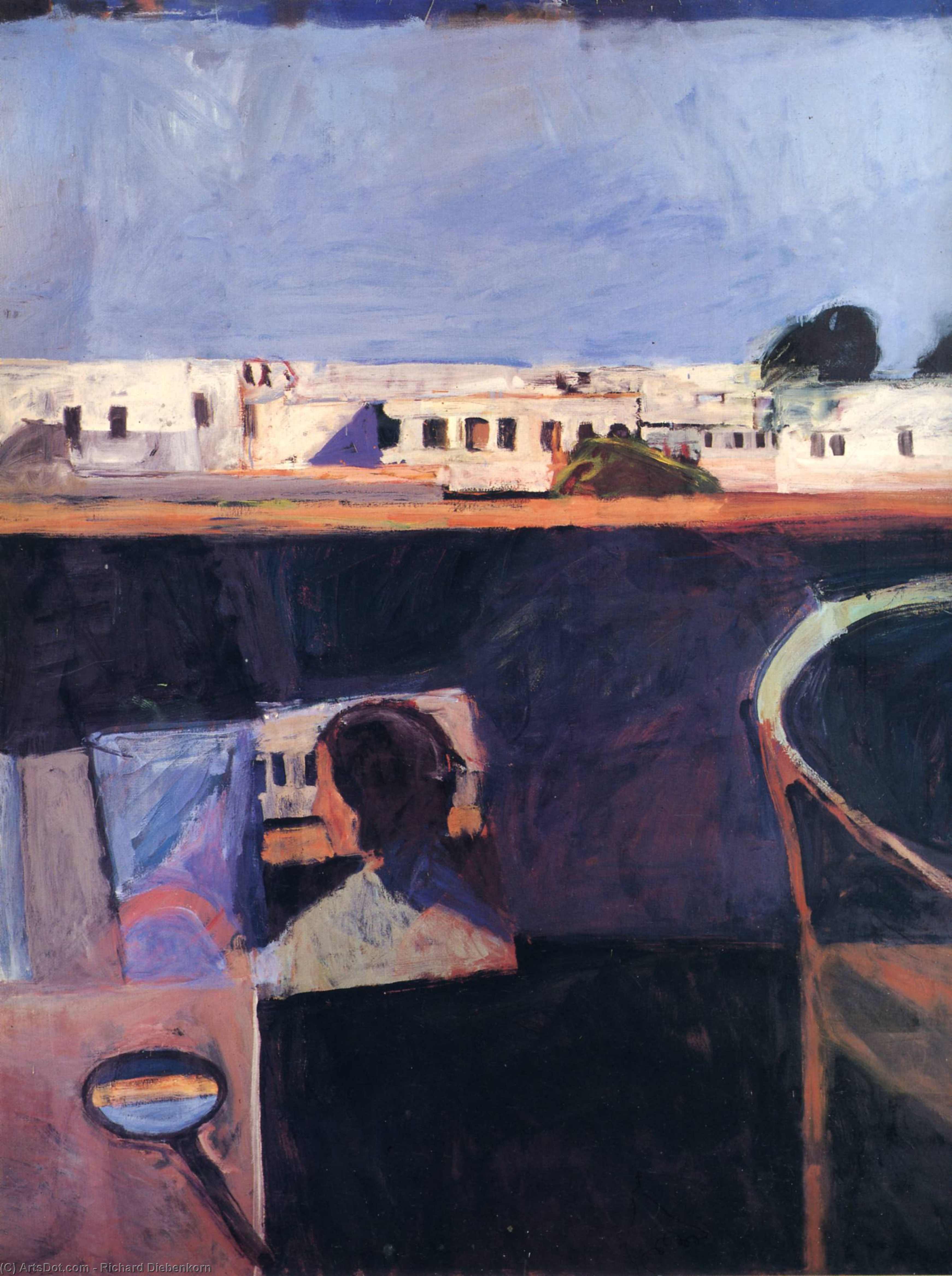 Wikioo.org - The Encyclopedia of Fine Arts - Painting, Artwork by Richard Diebenkorn - Interior with View of Buildings
