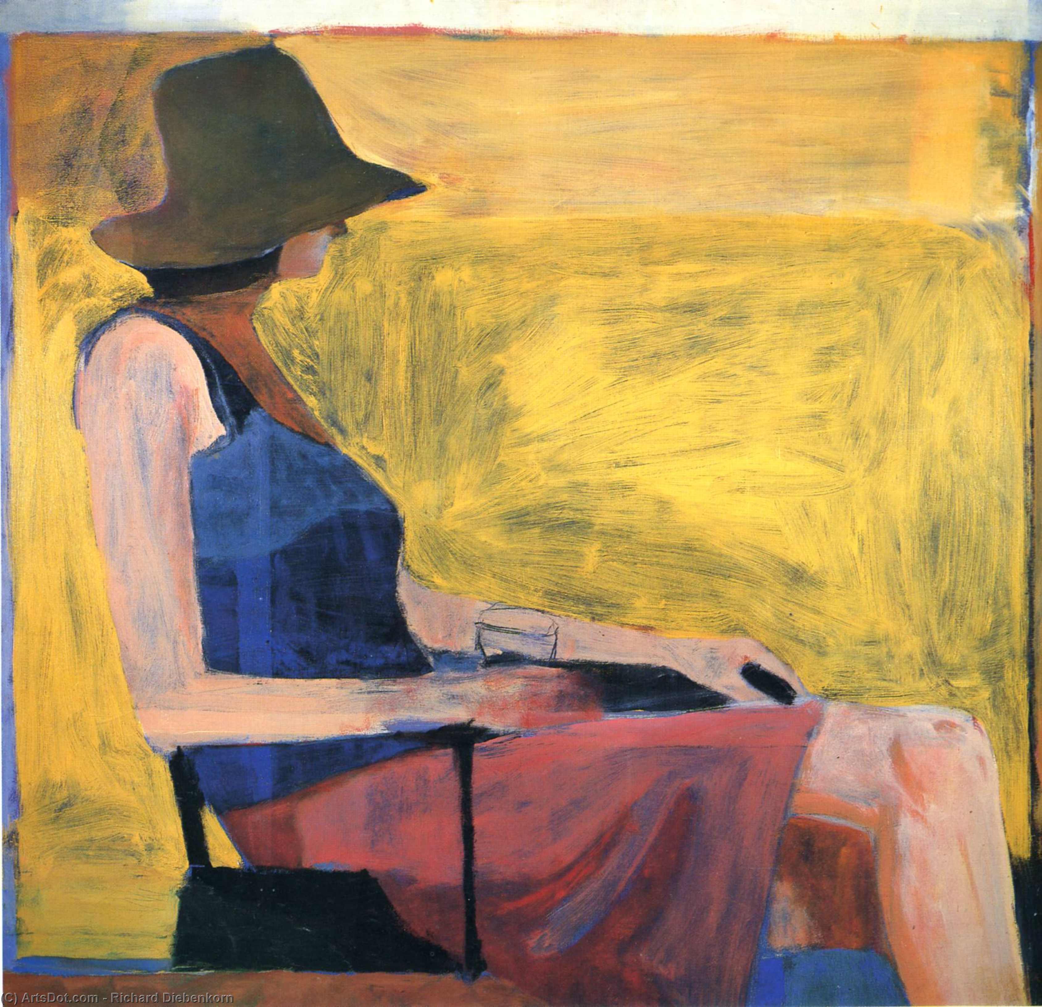 Wikoo.org - موسوعة الفنون الجميلة - اللوحة، العمل الفني Richard Diebenkorn - Seated Woman