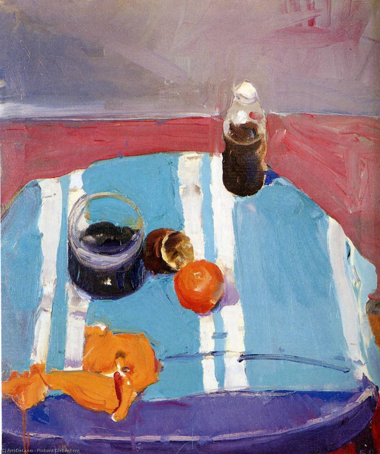 Wikioo.org - The Encyclopedia of Fine Arts - Painting, Artwork by Richard Diebenkorn - Still Life with Orange Peel