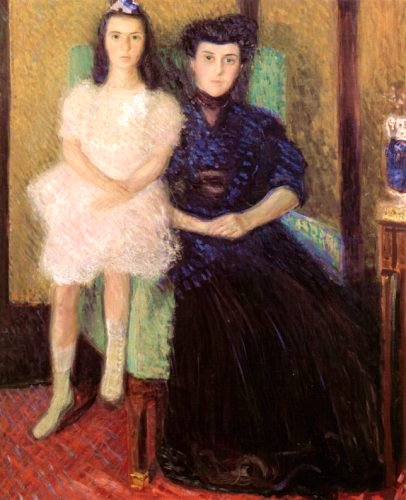 Wikioo.org - The Encyclopedia of Fine Arts - Painting, Artwork by Richard Gerstl - Mother and Daughter