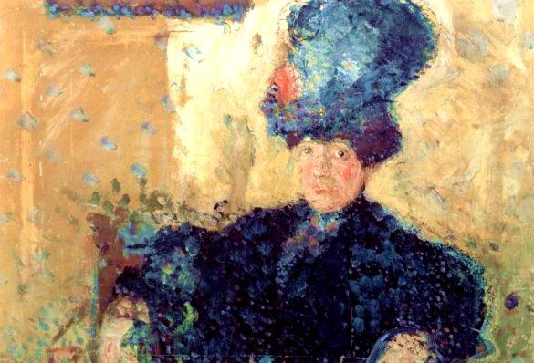 Wikioo.org - The Encyclopedia of Fine Arts - Painting, Artwork by Richard Gerstl - Half-length portrait of Mathilde Schoenberg