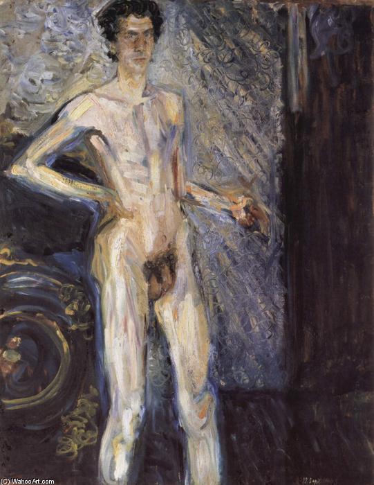 Wikioo.org - The Encyclopedia of Fine Arts - Painting, Artwork by Richard Gerstl - Self Portrait (Nude in a full figure)
