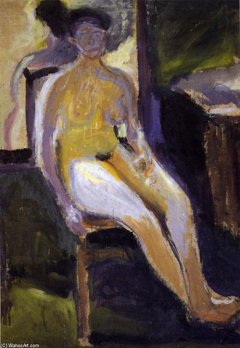 Wikioo.org - The Encyclopedia of Fine Arts - Painting, Artwork by Richard Gerstl - Seated Female Nude