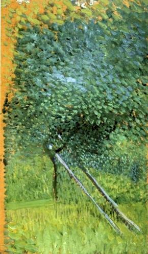 Wikioo.org - The Encyclopedia of Fine Arts - Painting, Artwork by Richard Gerstl - Tree with Ladder