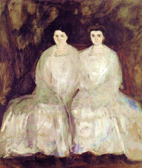 Wikioo.org - The Encyclopedia of Fine Arts - Painting, Artwork by Richard Gerstl - The Fey Sisters (Karoline & Pauline)
