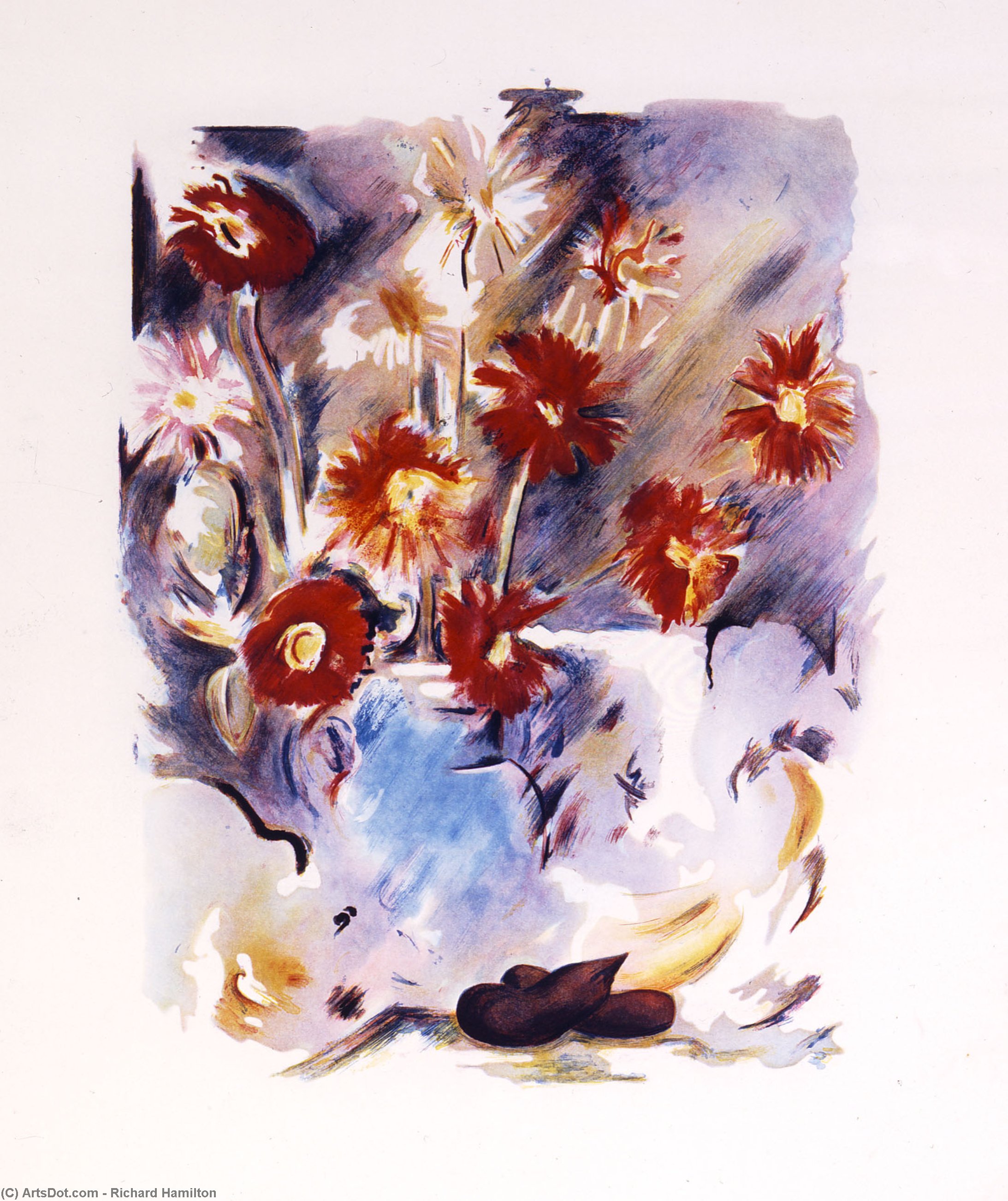 Wikioo.org - สารานุกรมวิจิตรศิลป์ - จิตรกรรม Richard Hamilton - Trichromatic Flower Piece